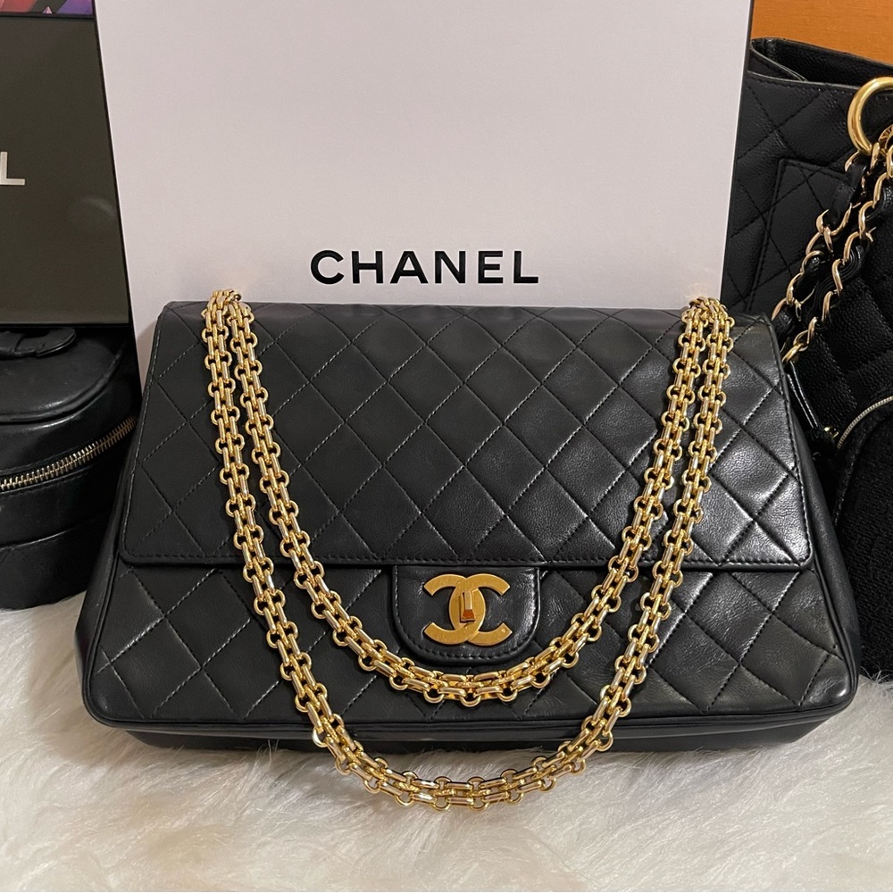 Chanel Vintage Bijoux Chain Medium Double Flap Bag